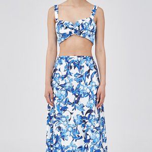 Keepsake the Label Starter Top + Skirt Set Blue Floral